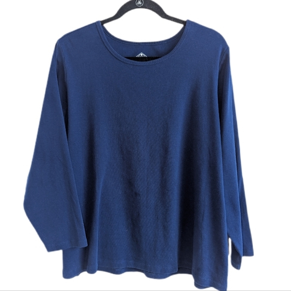 St. John's Bay Blue Essential Tee - 2X